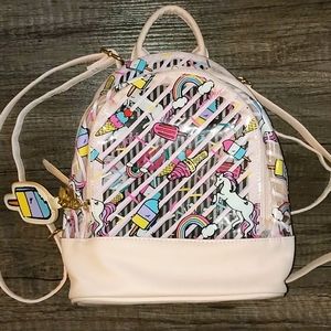 NWOT Luv Betsey Unicorn Rainbow Jelly Backpack